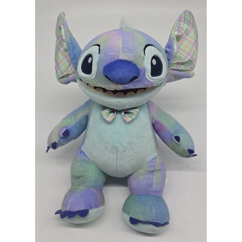 Disney Stitch Build a Bear Tie Dye Blue Purple Limited Edition Bow Tie Easter